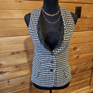 Houndstooth Womens Vest XXS/XS